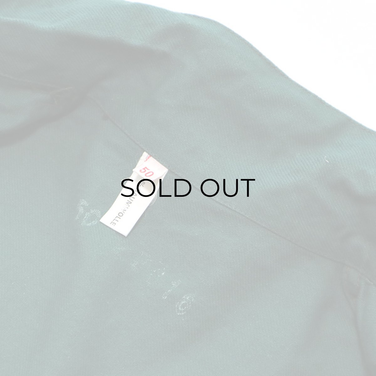 画像5: OLD GERMAN MILITARY GREEN COTTON TWILL WORK JACKET (5)