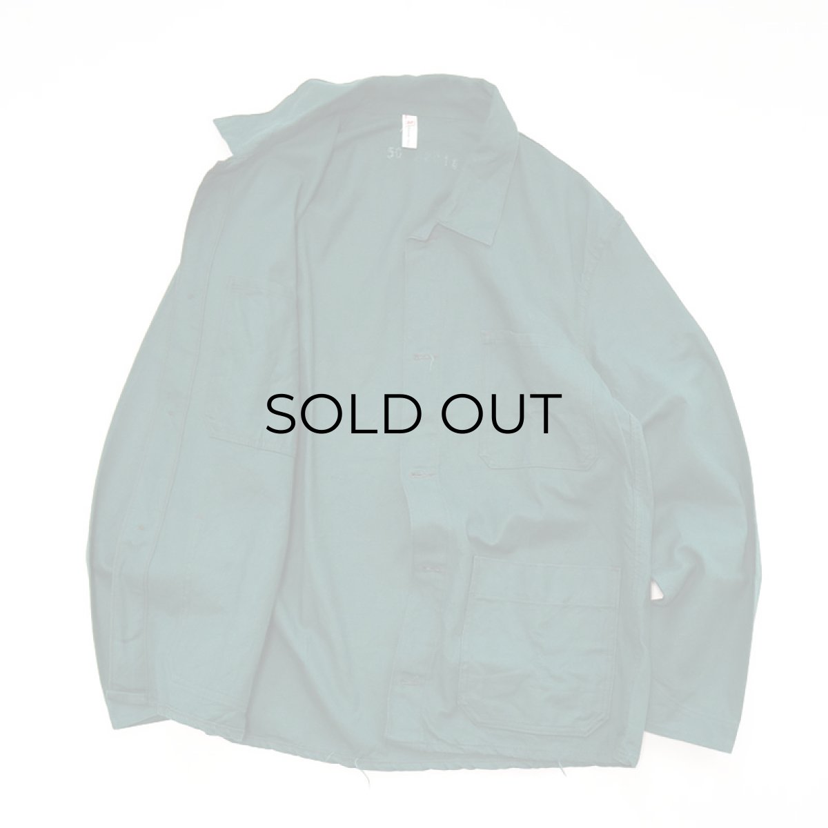 画像2: OLD GERMAN MILITARY GREEN COTTON TWILL WORK JACKET (2)