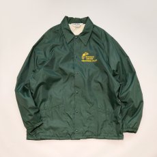 画像1: 80's Don Alleson Athletic NYLON FLANNEL LINING PRINT SNAP COACH JACKET "RHODES GROVE GROUNDS CLUB" (1)