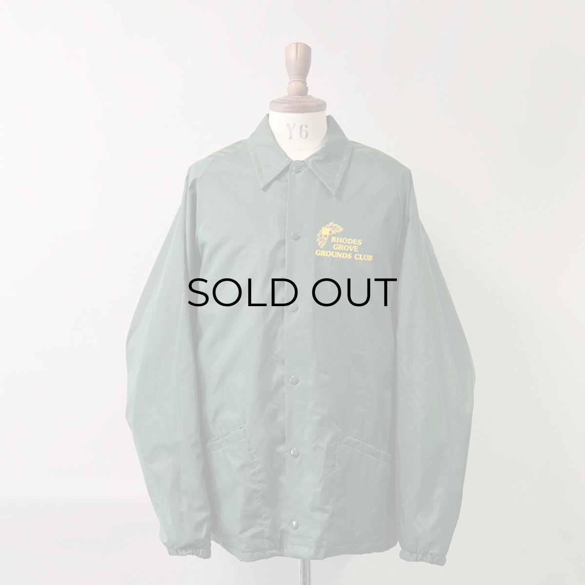 画像6: 80's Don Alleson Athletic NYLON FLANNEL LINING PRINT SNAP COACH JACKET "RHODES GROVE GROUNDS CLUB" (6)