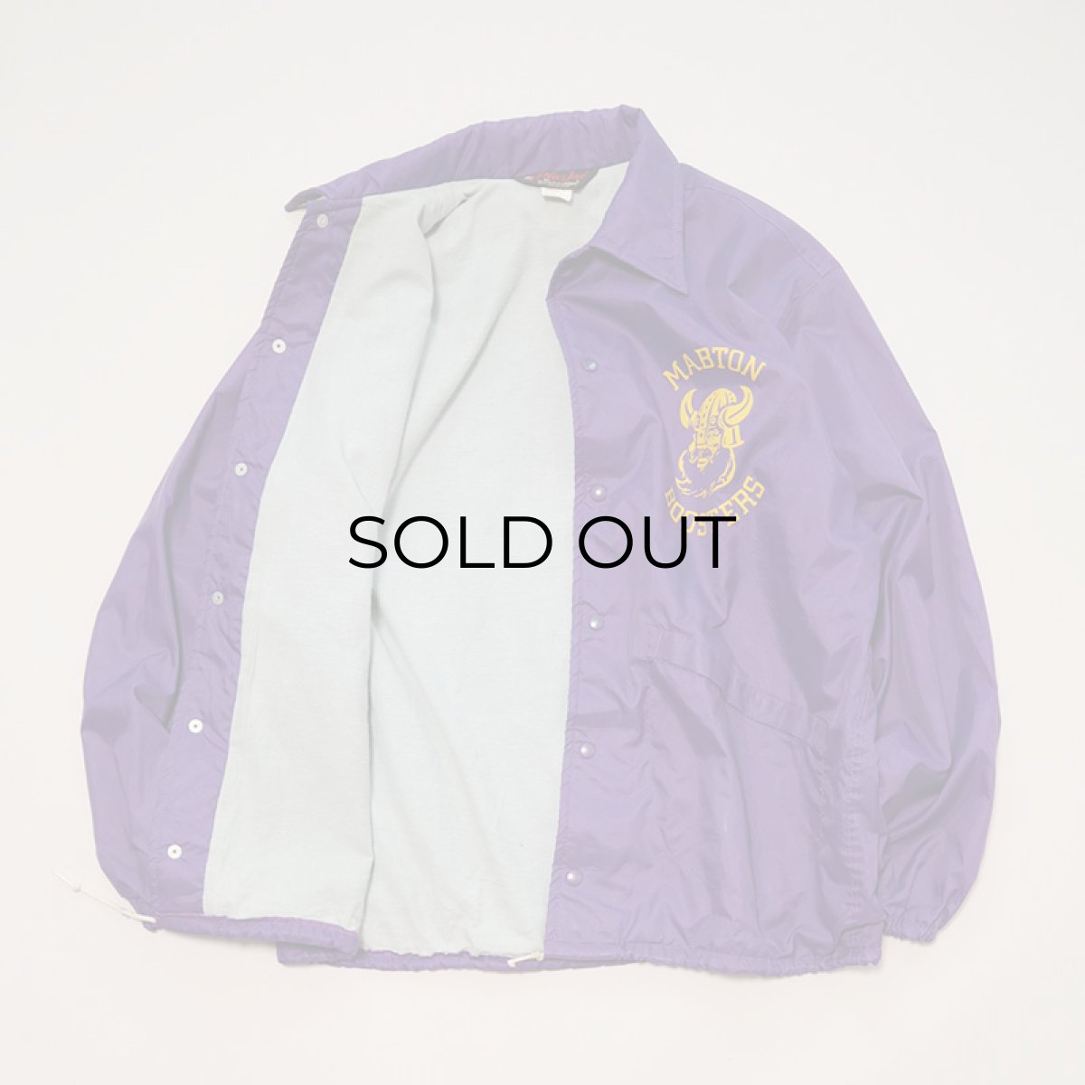 画像2: 〜80's Pla-Jac by Dunbrooke NYLON FLANNEL LINING PRINT SNAP COACH JACKET "MABTON BOOSTERS" (2)