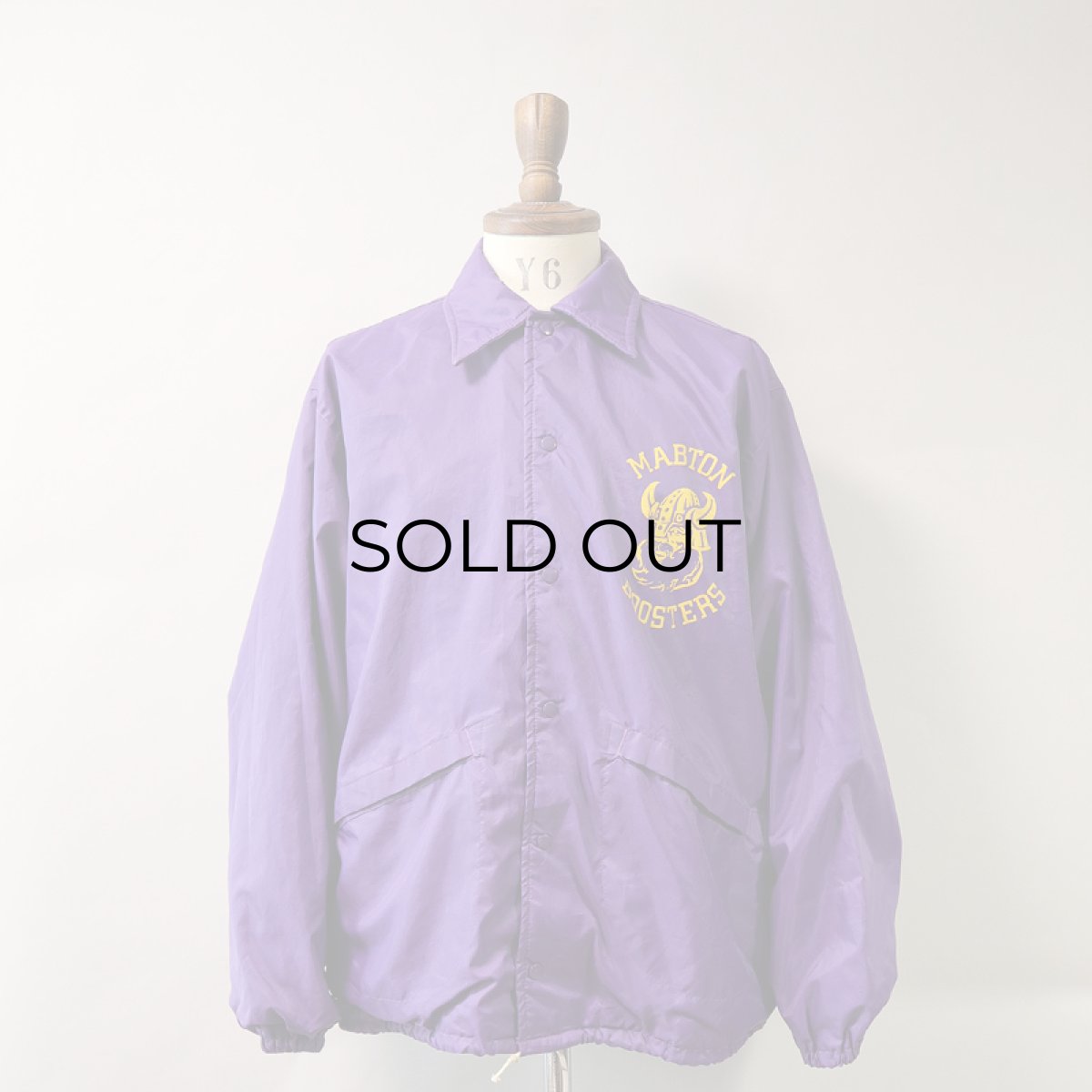 画像9: 〜80's Pla-Jac by Dunbrooke NYLON FLANNEL LINING PRINT SNAP COACH JACKET "MABTON BOOSTERS" (9)