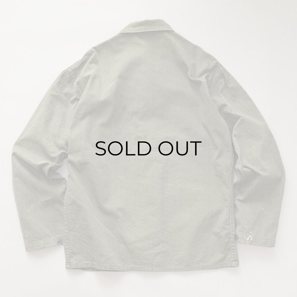 画像2: 40's US NAVY N-3 COTTON HERRINGBONE TWILL CHORE JACKET (2)