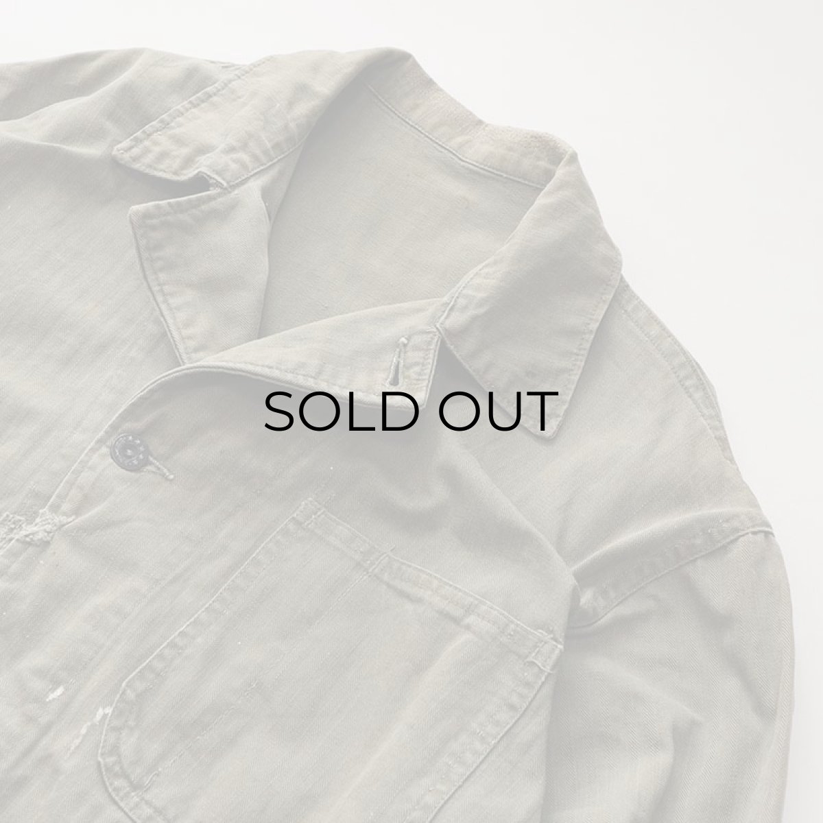 画像4: 40's US NAVY N-3 COTTON HERRINGBONE TWILL CHORE JACKET (4)