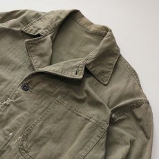 画像4: 40's US NAVY N-3 COTTON HERRINGBONE TWILL CHORE JACKET (4)