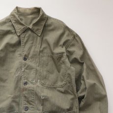 画像3: 40's US NAVY N-3 COTTON HERRINGBONE TWILL CHORE JACKET (3)