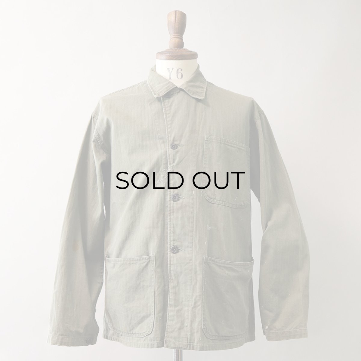 画像15: 40's US NAVY N-3 COTTON HERRINGBONE TWILL CHORE JACKET (15)