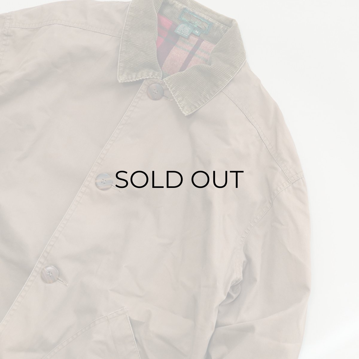 画像4: 90's J.CREW COTTON Lt.CANVAS HUNTING style JACKET (4)