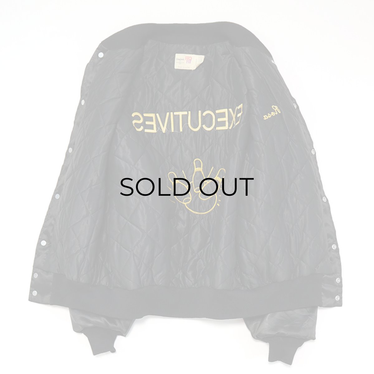 画像3: 〜80's King Louie NYLON QUILTED LINING EMBROIDERED SNAP BLOUSON "EXECUTIVES" (3)