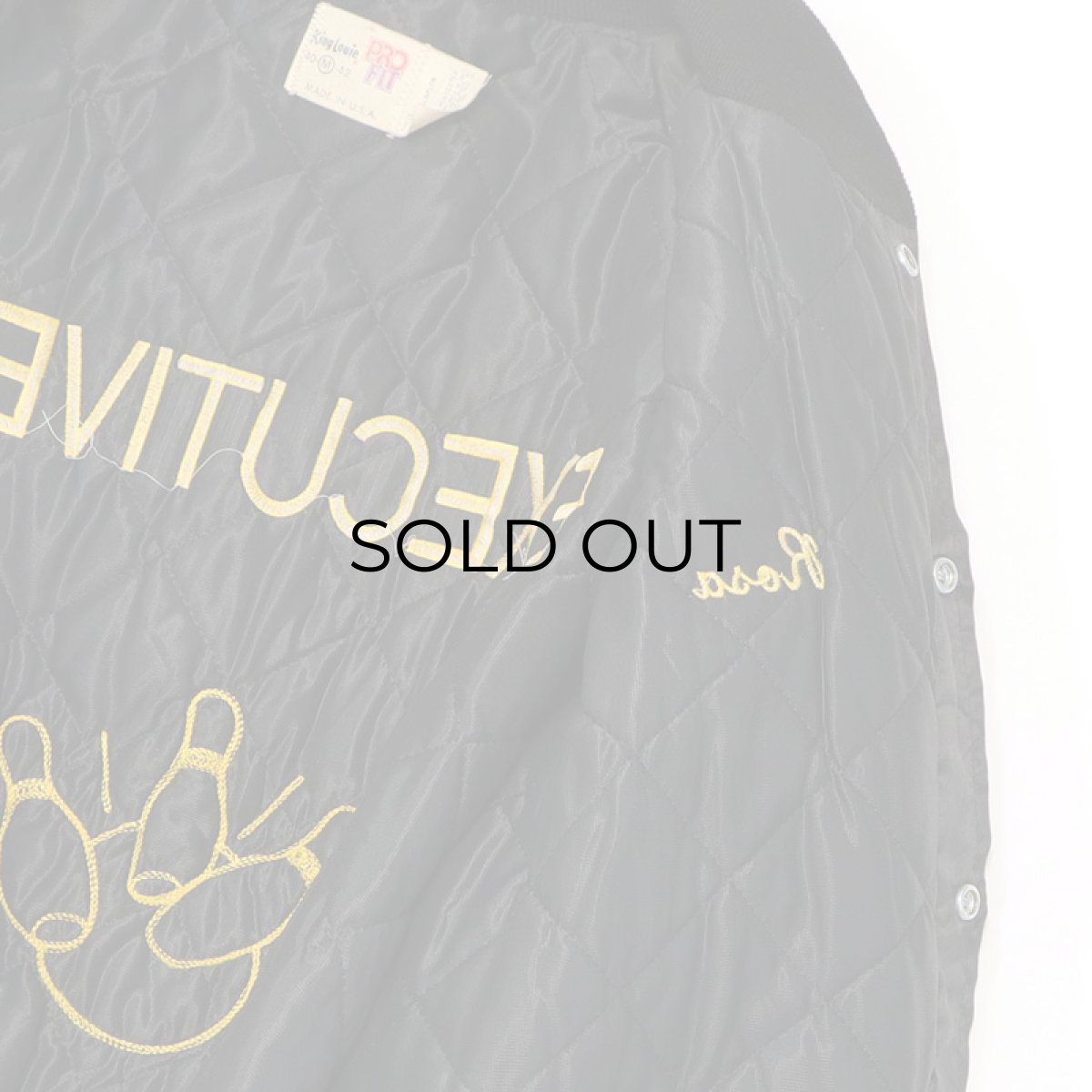 画像6: 〜80's King Louie NYLON QUILTED LINING EMBROIDERED SNAP BLOUSON "EXECUTIVES" (6)