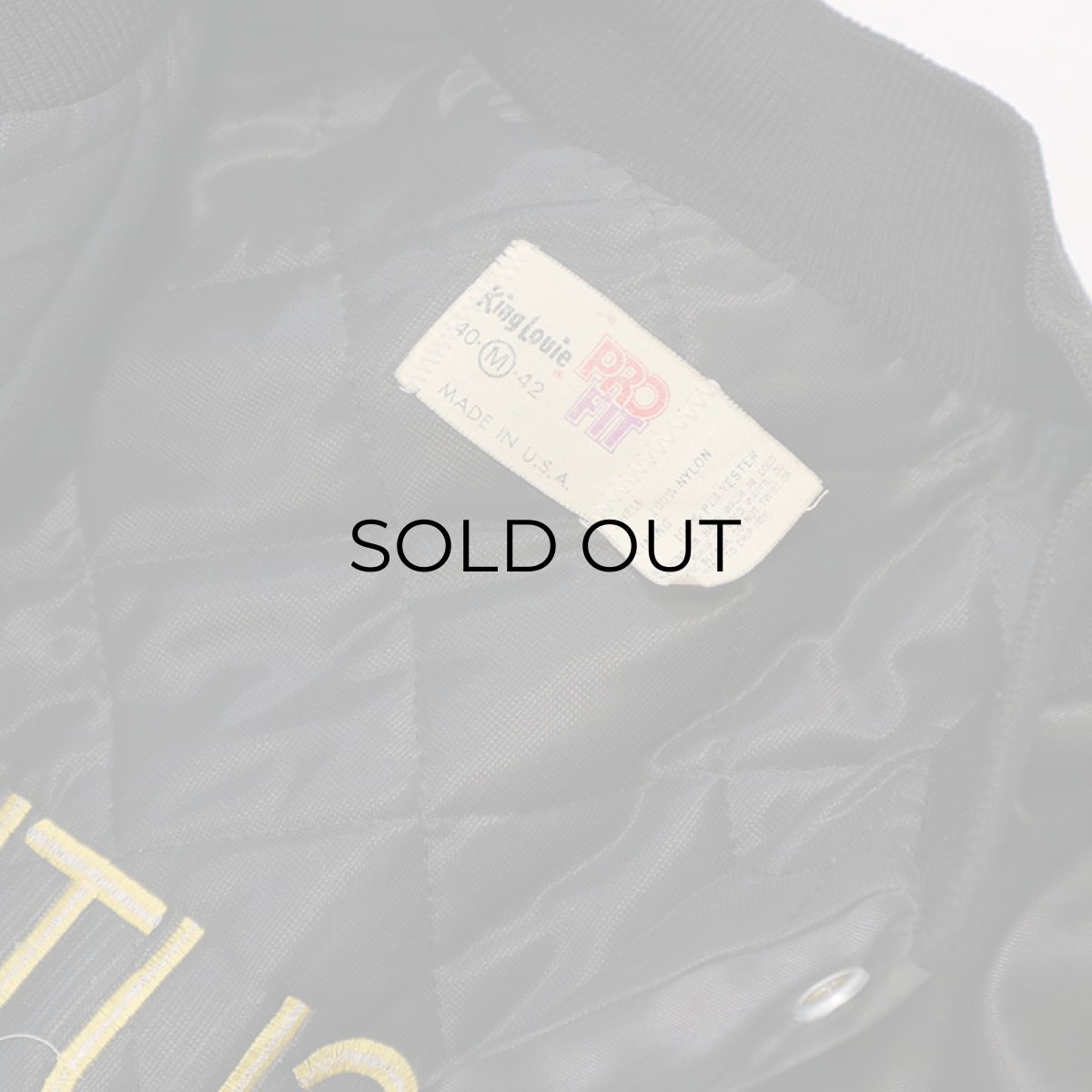 画像7: 〜80's King Louie NYLON QUILTED LINING EMBROIDERED SNAP BLOUSON "EXECUTIVES" (7)