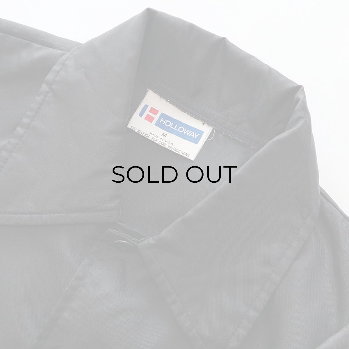 画像4: 〜90's HOLLOWAY BLACK NYLON SNAP COACH JACKET (4)