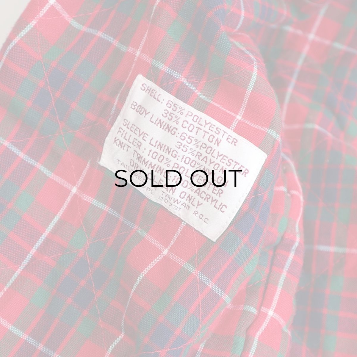 画像12: 〜80's BARACUTA "G9" CHECK QUILTED LINING ZIP HARRINGTON JACKET (12)