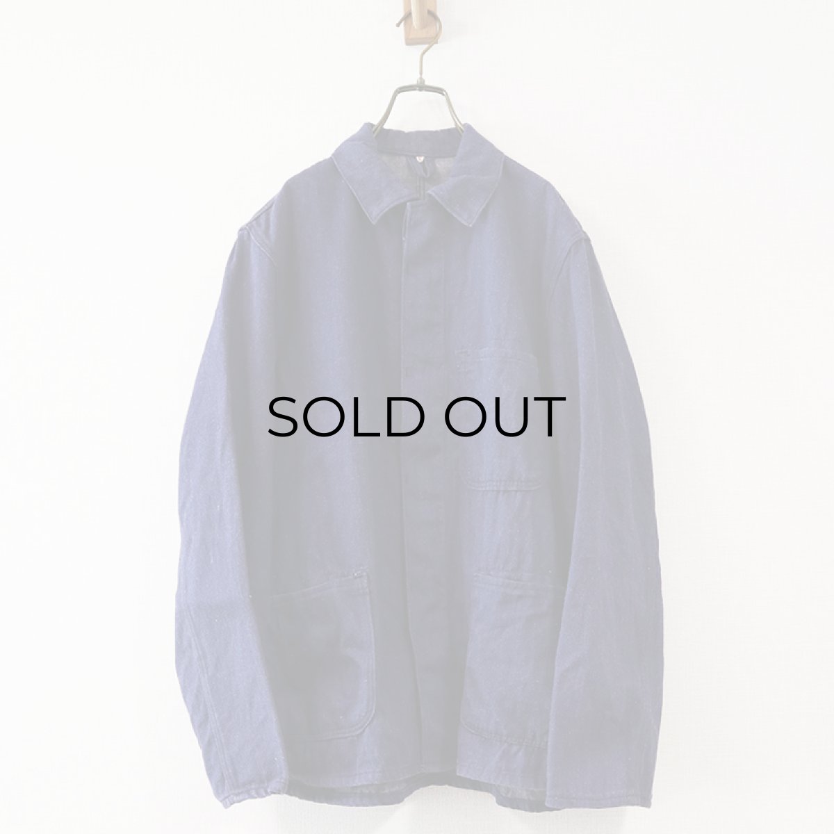 画像6: OLD UNKNOWN BRAND COTTON DENIM GERMAN WORK JACKET (6)