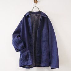 画像7: OLD UNKNOWN BRAND COTTON DENIM GERMAN WORK JACKET (7)