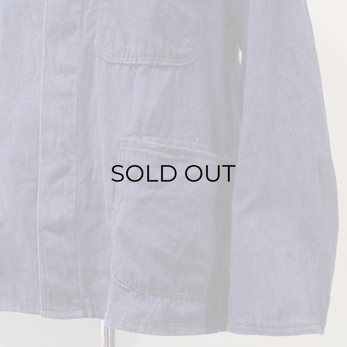 画像5: OLD UNKNOWN BRAND COTTON DENIM GERMAN WORK JACKET (5)