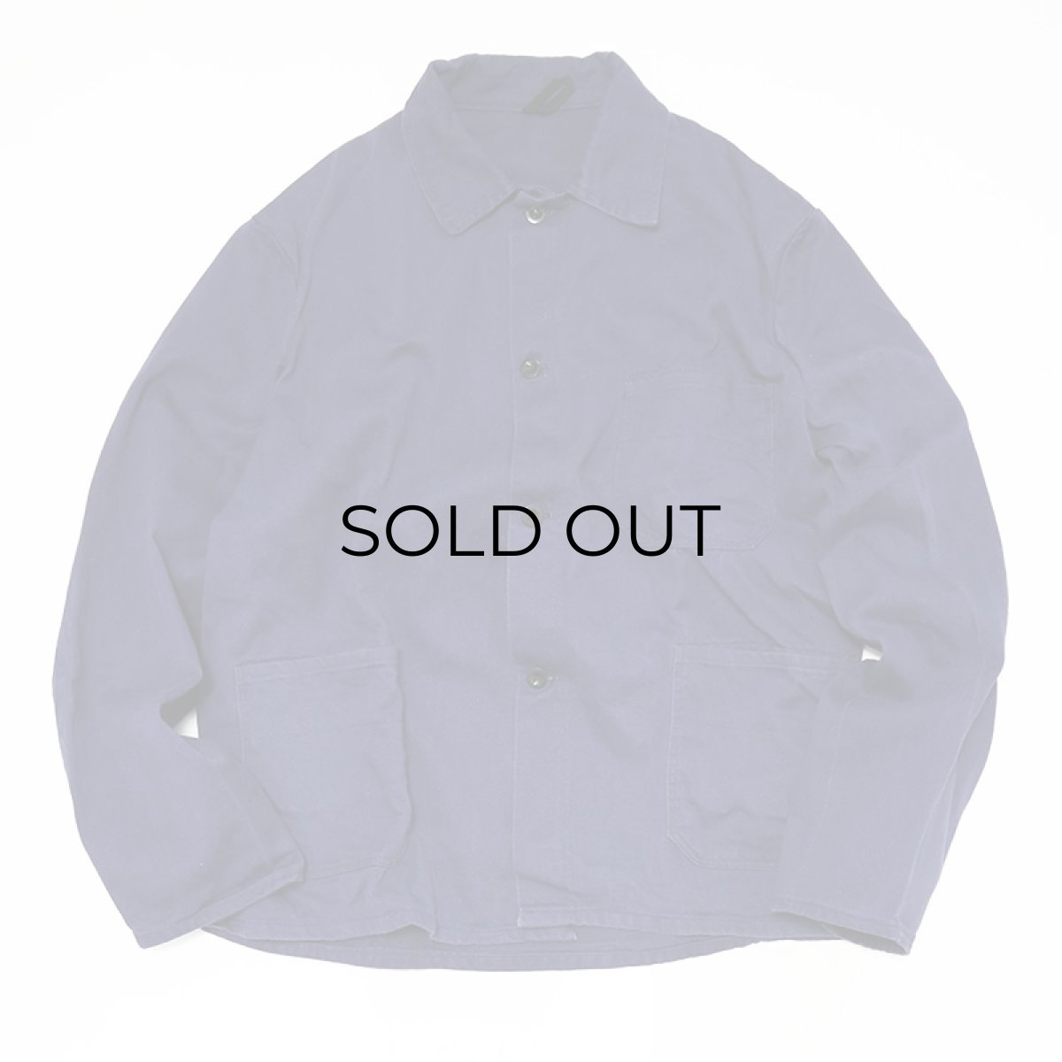 画像1: OLD UNKNOWN BRAND COTTON TWILL GERMAN WORK JACKET (1)