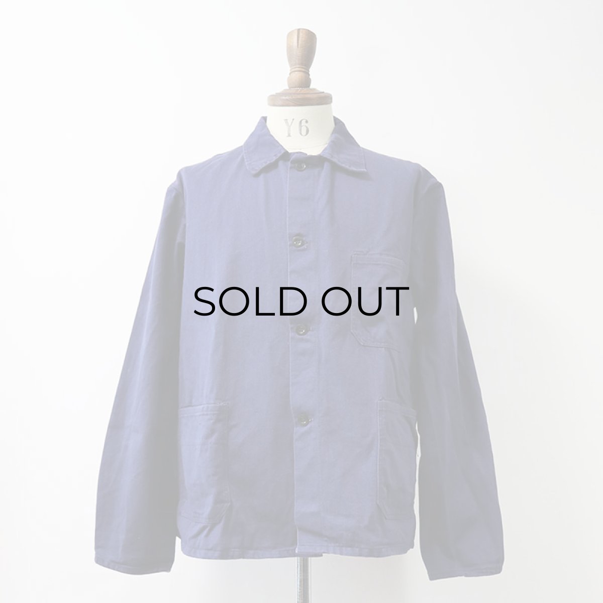 画像8: OLD UNKNOWN BRAND COTTON TWILL GERMAN WORK JACKET (8)