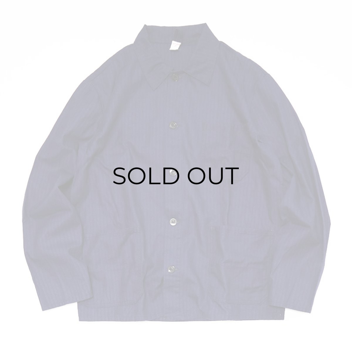 画像1: OLD UNKNOWN BRAND COTTON HERRINGBONE TWILL GERMAN WORK JACKET (1)