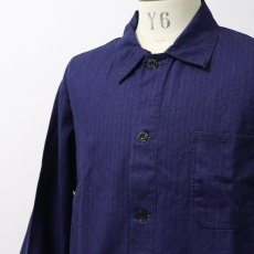 画像6: OLD UNKNOWN BRAND COTTON HERRINGBONE TWILL GERMAN WORK JACKET (6)