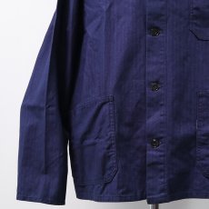 画像7: OLD UNKNOWN BRAND COTTON HERRINGBONE TWILL GERMAN WORK JACKET (7)