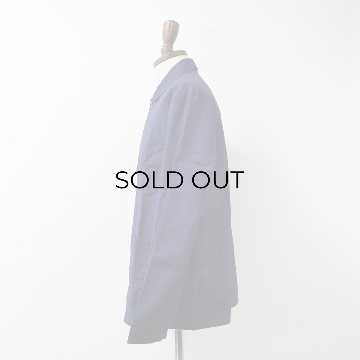 画像10: OLD UNKNOWN BRAND COTTON HERRINGBONE TWILL GERMAN WORK JACKET (10)