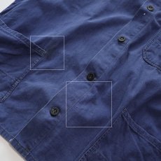 画像10: OLD UNKNOWN BRAND COTTON HERRINGBONE TWILL CUT-OFF N/S GERMAN WORK JACKET (10)