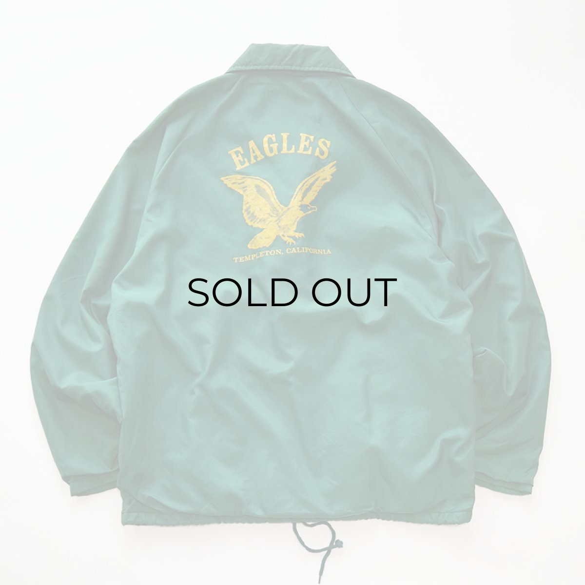 画像2: 〜90's WARM UP NYLON FLANNEL LINING W-PRINT SNAP COACH JACKET "TEMPLETON EAGLES" (2)