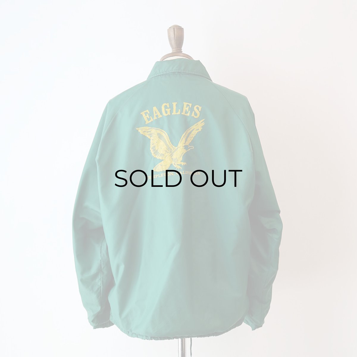 画像13: 〜90's WARM UP NYLON FLANNEL LINING W-PRINT SNAP COACH JACKET "TEMPLETON EAGLES" (13)