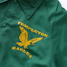 画像4: 〜90's WARM UP NYLON FLANNEL LINING W-PRINT SNAP COACH JACKET "TEMPLETON EAGLES" (4)