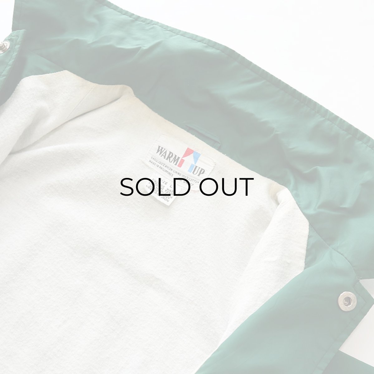 画像10: 〜90's WARM UP NYLON FLANNEL LINING W-PRINT SNAP COACH JACKET "TEMPLETON EAGLES" (10)