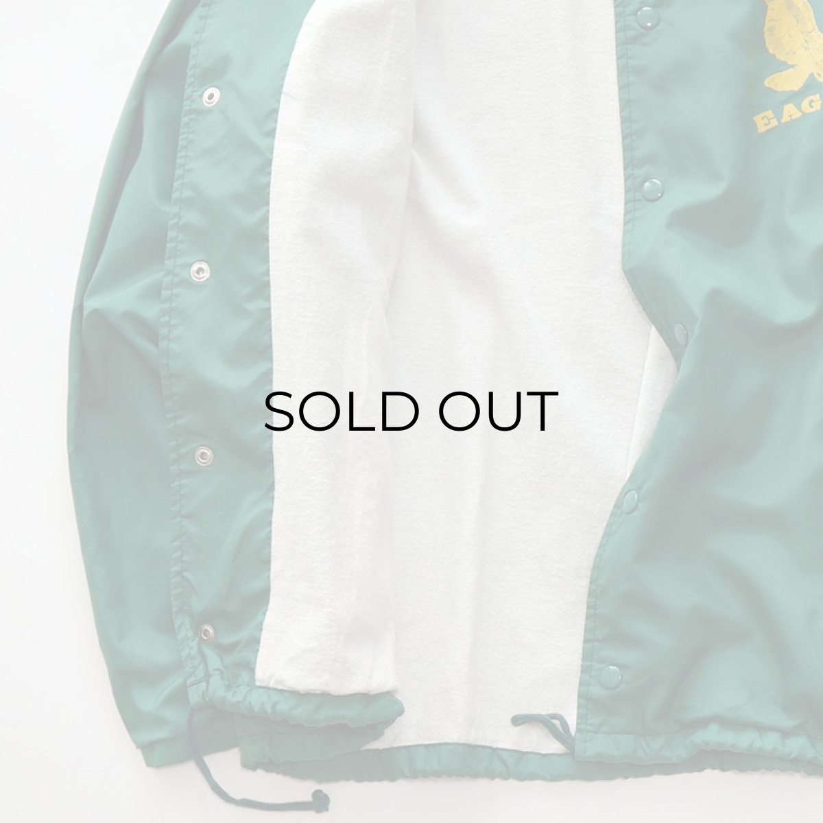 画像8: 〜90's WARM UP NYLON FLANNEL LINING W-PRINT SNAP COACH JACKET "TEMPLETON EAGLES" (8)