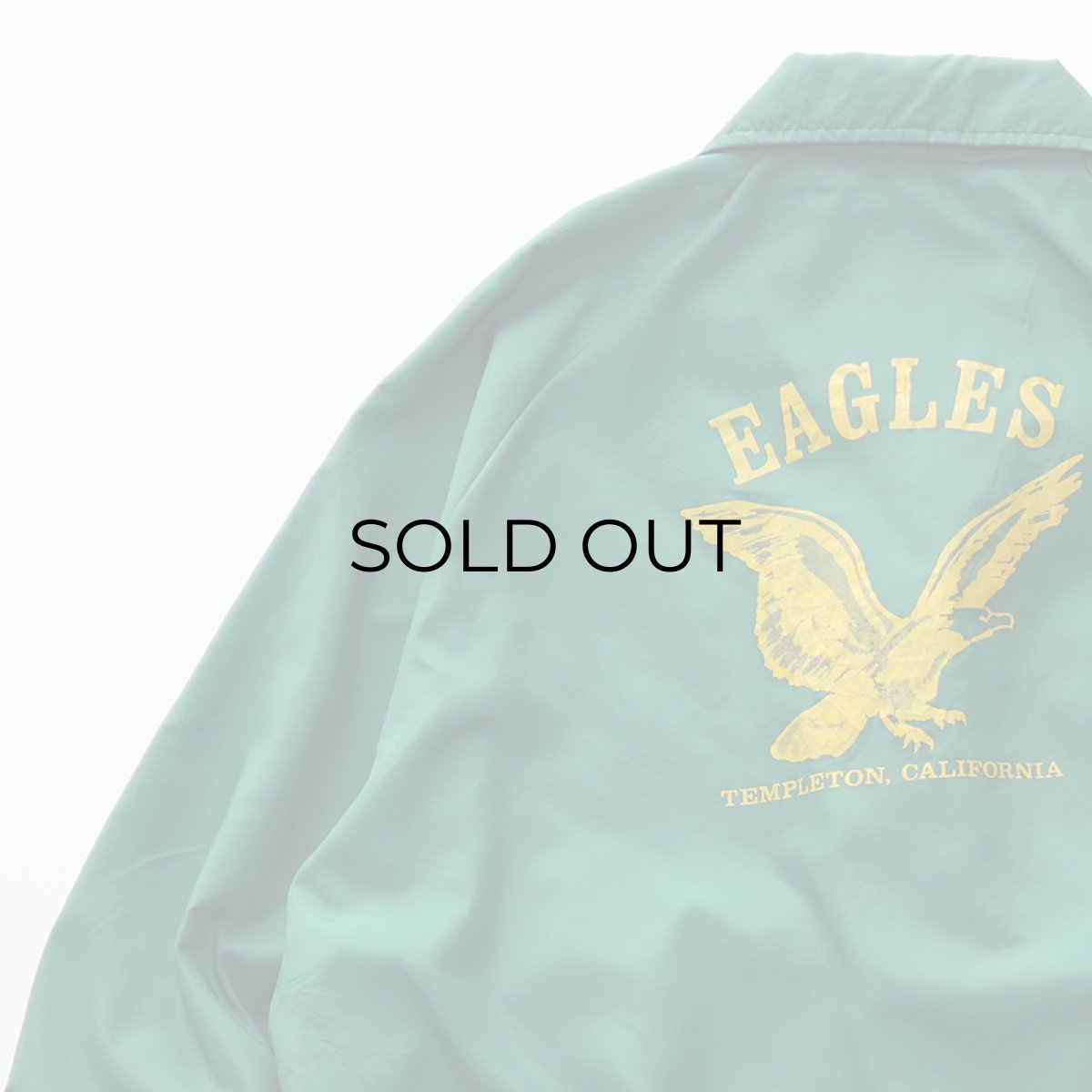 画像6: 〜90's WARM UP NYLON FLANNEL LINING W-PRINT SNAP COACH JACKET "TEMPLETON EAGLES" (6)