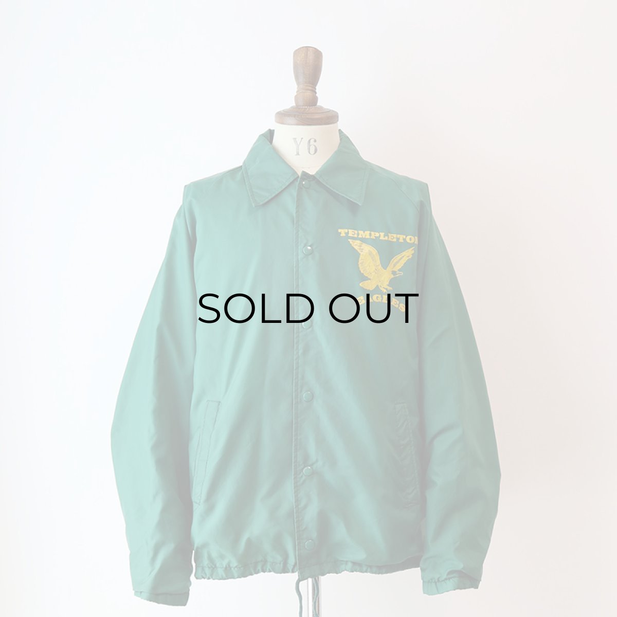画像11: 〜90's WARM UP NYLON FLANNEL LINING W-PRINT SNAP COACH JACKET "TEMPLETON EAGLES" (11)