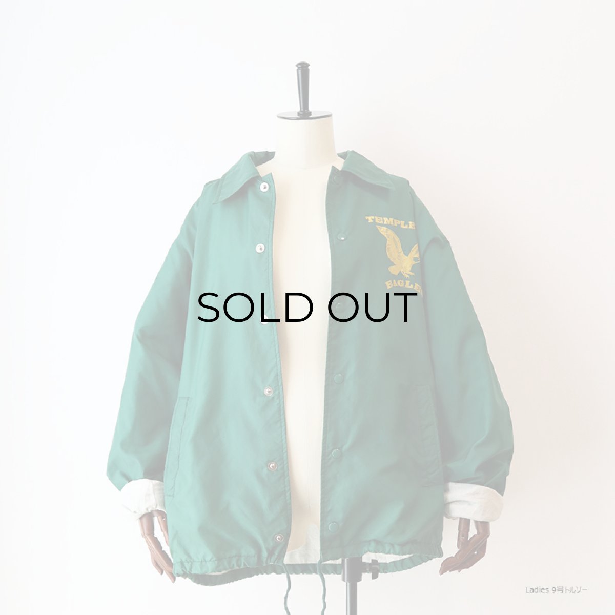 画像14: 〜90's WARM UP NYLON FLANNEL LINING W-PRINT SNAP COACH JACKET "TEMPLETON EAGLES" (14)