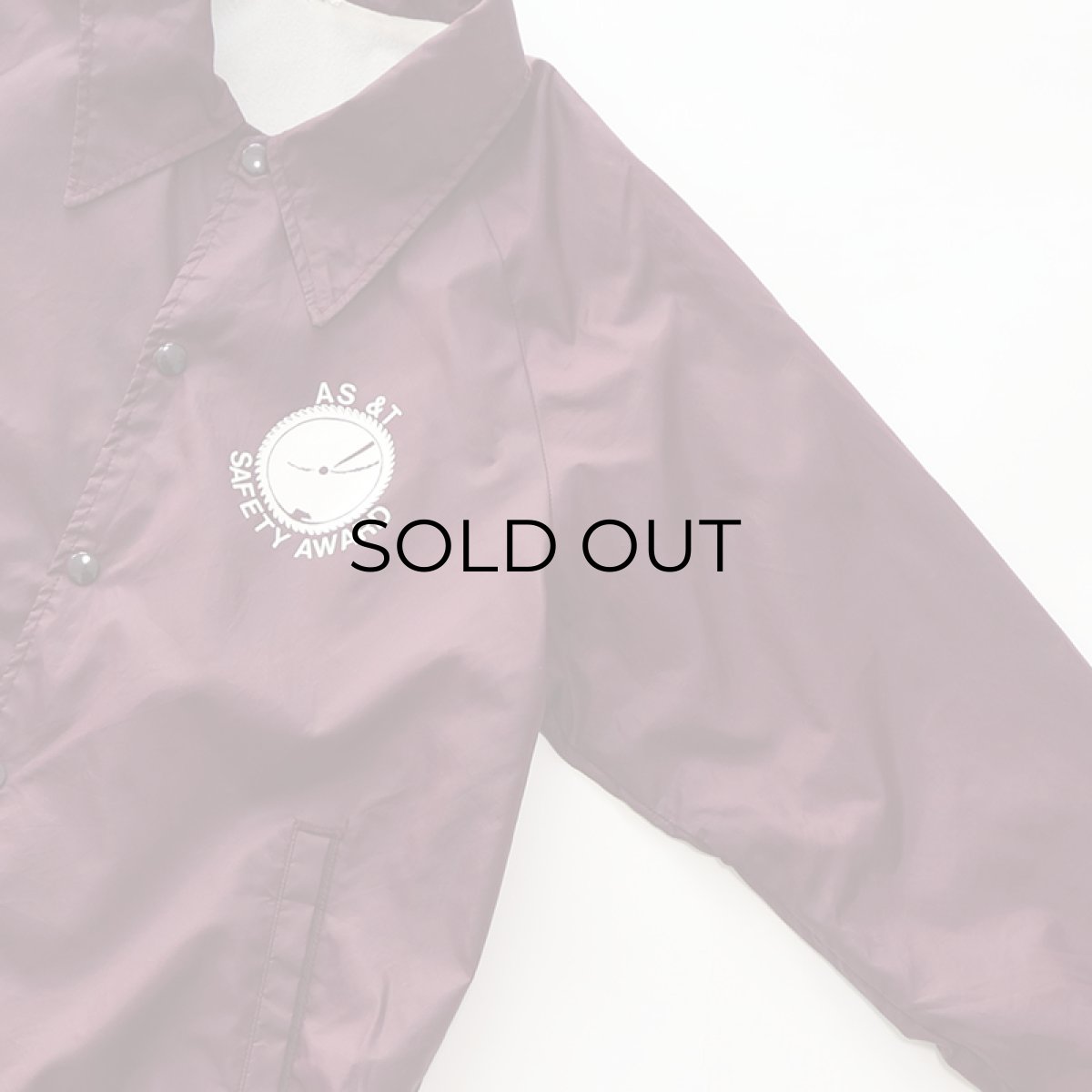 画像3: 80's UNKNOWN BRAND NYLON FLANNEL LINING PRINT SNAP COACH JACKET "AS & T SAFETY AWARD" (3)