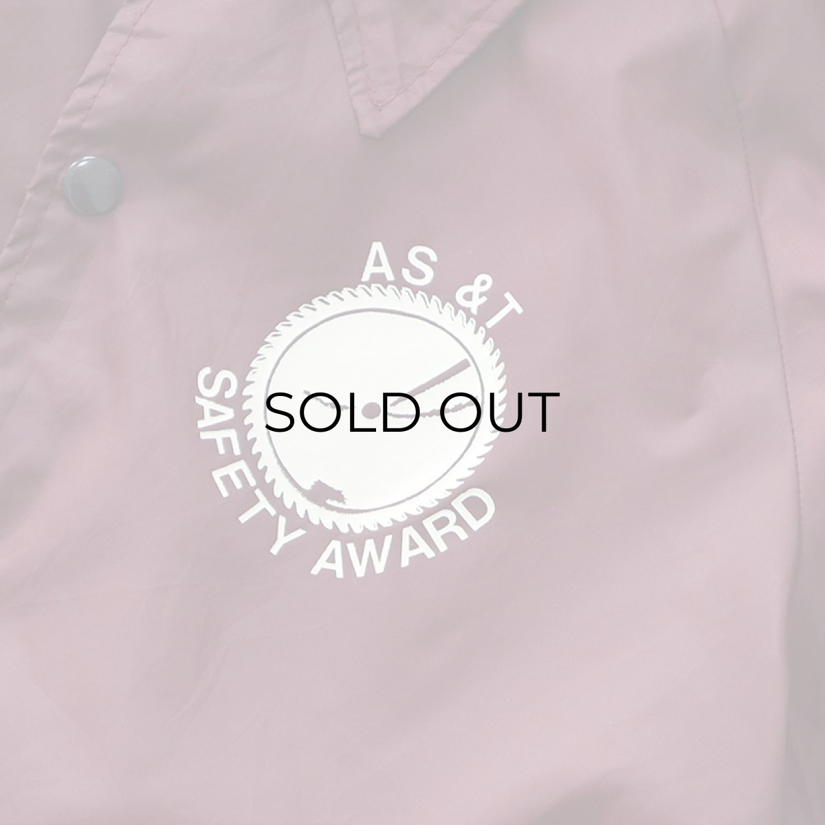 画像7: 80's UNKNOWN BRAND NYLON FLANNEL LINING PRINT SNAP COACH JACKET "AS & T SAFETY AWARD" (7)