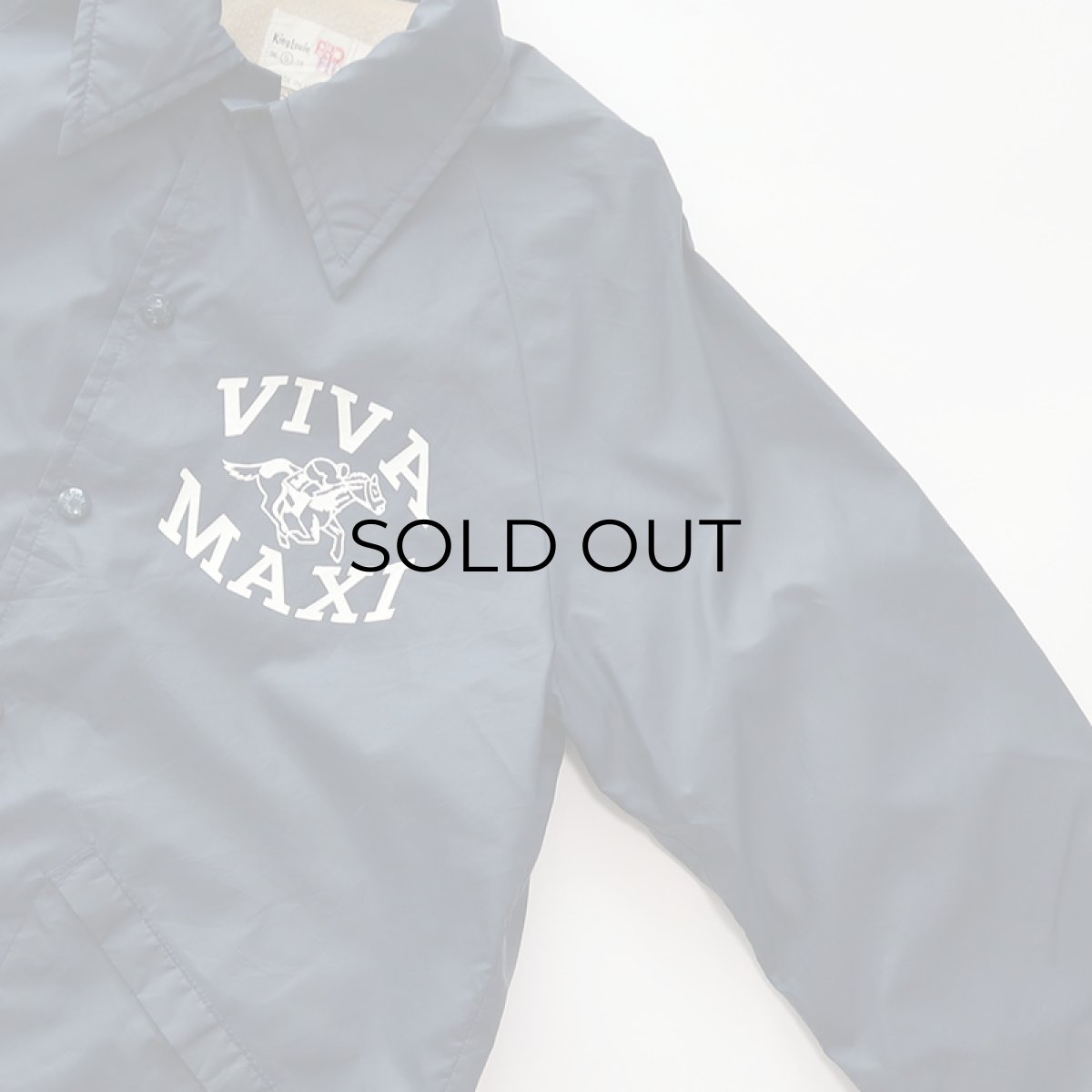 画像3: 〜80's King Louie NYLON FLANNEL LINING W-PRINT SNAP COACH JACKET "VIVA MAXI" (3)