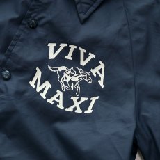 画像7: 〜80's King Louie NYLON FLANNEL LINING W-PRINT SNAP COACH JACKET "VIVA MAXI" (7)