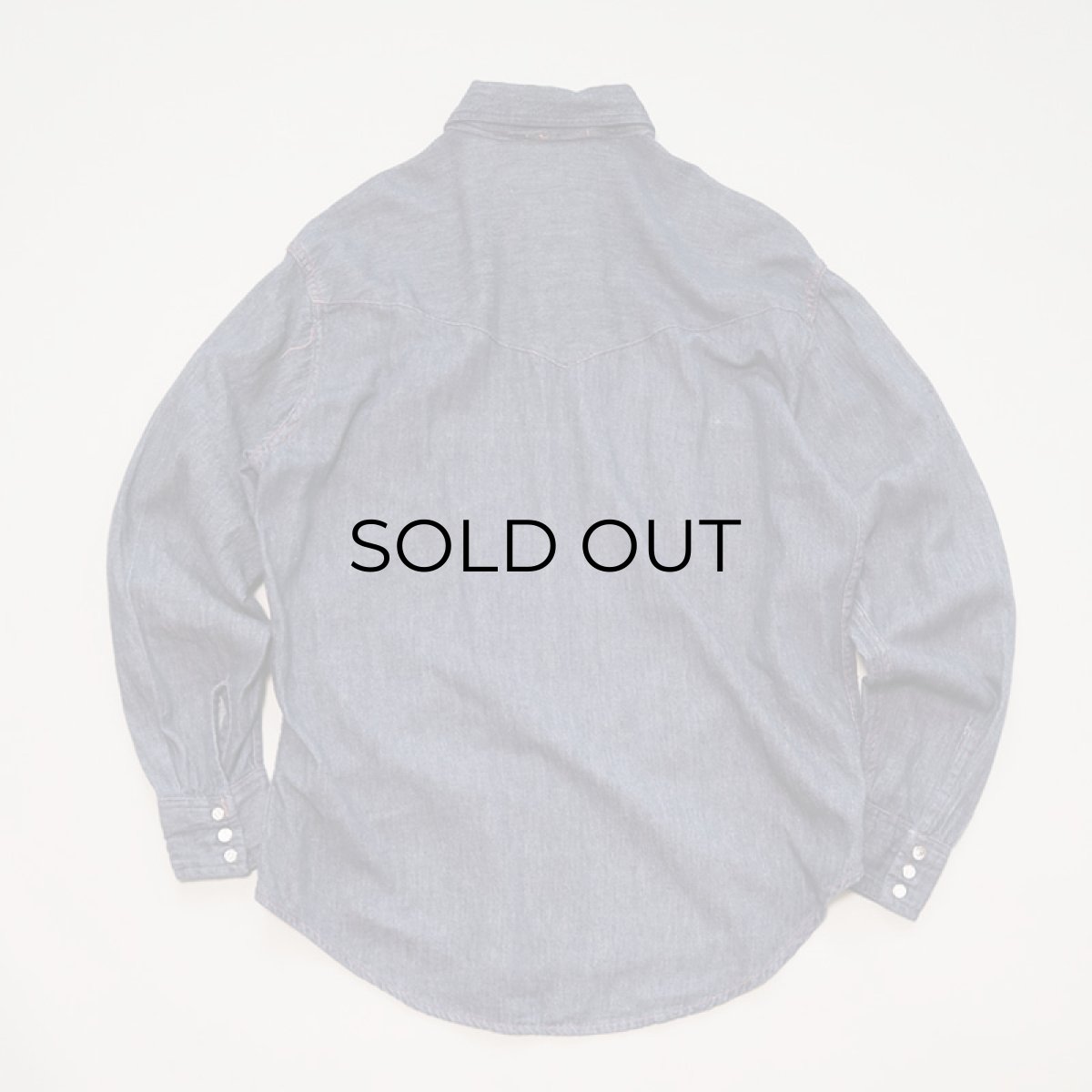 画像2: 70's MONTGOMERY WARD VAT-DYED COTTON DENIM WESTERN SHIRT (2)