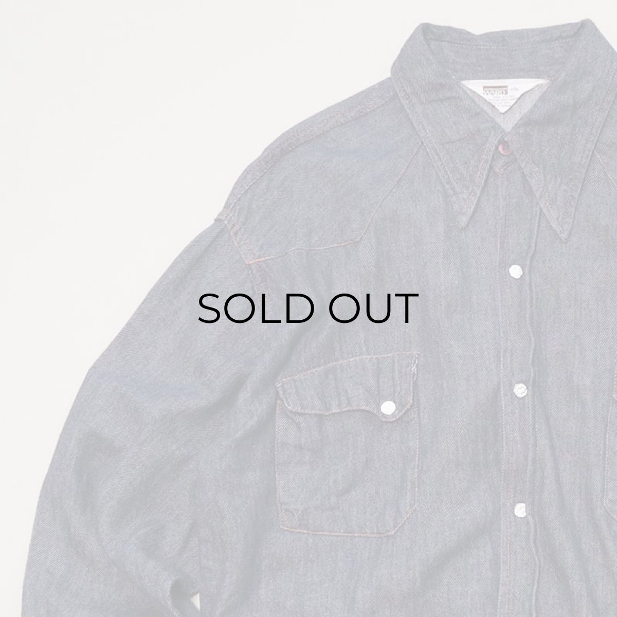 画像3: 70's MONTGOMERY WARD VAT-DYED COTTON DENIM WESTERN SHIRT (3)