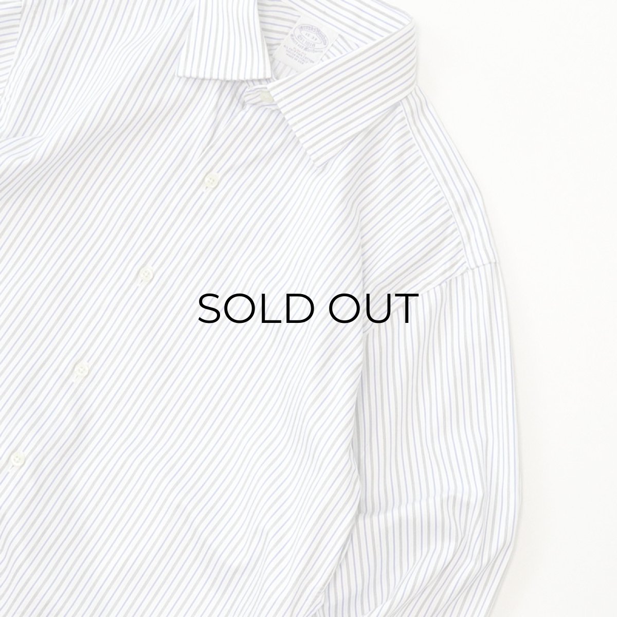 画像3: Brooks Brothers COTTON STRIPE WIDESPREAD COLLAR DRESS SHIRT "MADE IN USA" (3)