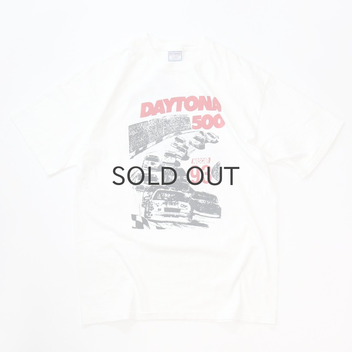 画像1: 90's All Sport COTTON W-PRINT S/S TEE "DAYTONA 500" (1)