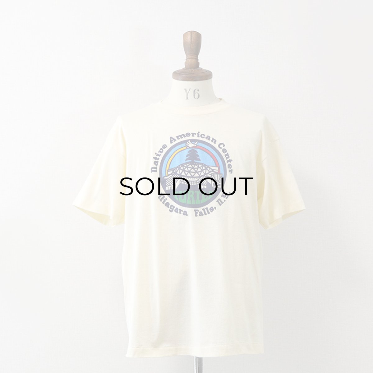 画像7: 80's TRENCH PRINT S/S TEE "TURTLE Native American Center" (7)