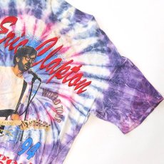 画像4: 90's UNKNOWN BRAND Tie-Dye COTTON W-PRINT S/S ARTIST TEE "Eric Clapton unplugged 94" (4)