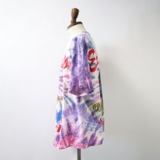 画像10: 90's UNKNOWN BRAND Tie-Dye COTTON W-PRINT S/S ARTIST TEE "Eric Clapton unplugged 94" (10)