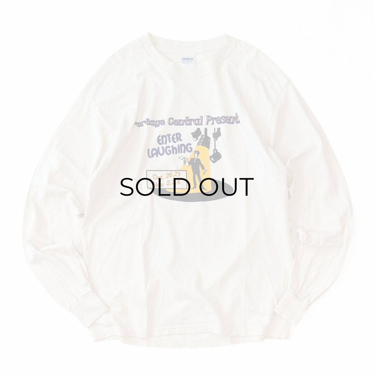 画像1: GILDAN COTTON PRINT L/S TEE "Portage Central Presents"  (1)
