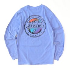 画像2: GILDAN PIGMENT DYED COTTON W-PRINT L/S TEE "JACKSON HOLE"  (2)