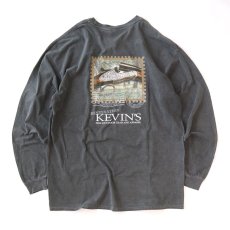 画像2: COMFORT COLORS PIGMENT DYED COTTON W-PRINT L/S TEE "KEVIN'S"  (2)