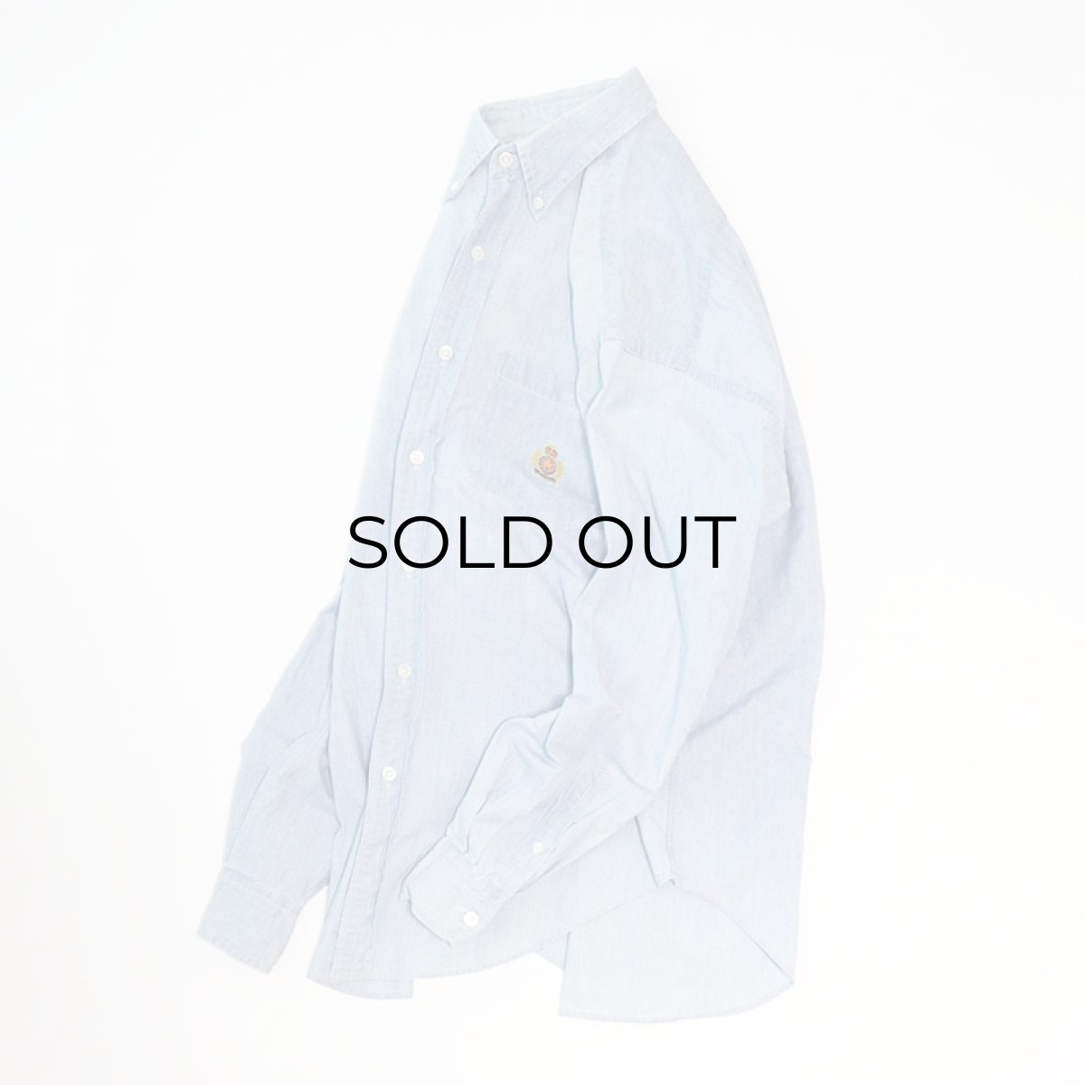 画像2: 〜90's Ralph Lauren COTTON CHAMBRAY B/D SHIRT (2)